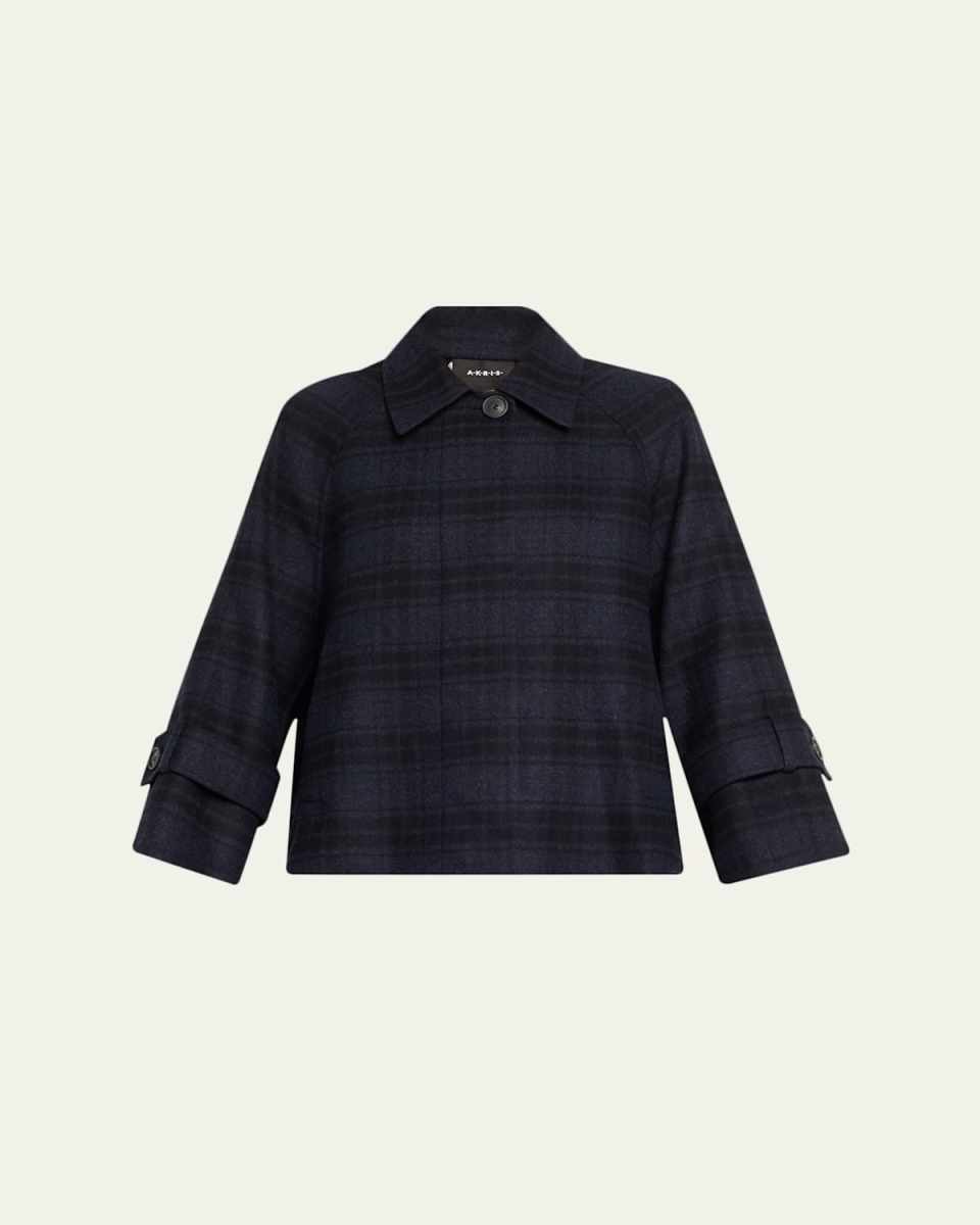 Alisa Check Wool Double Face Jacket